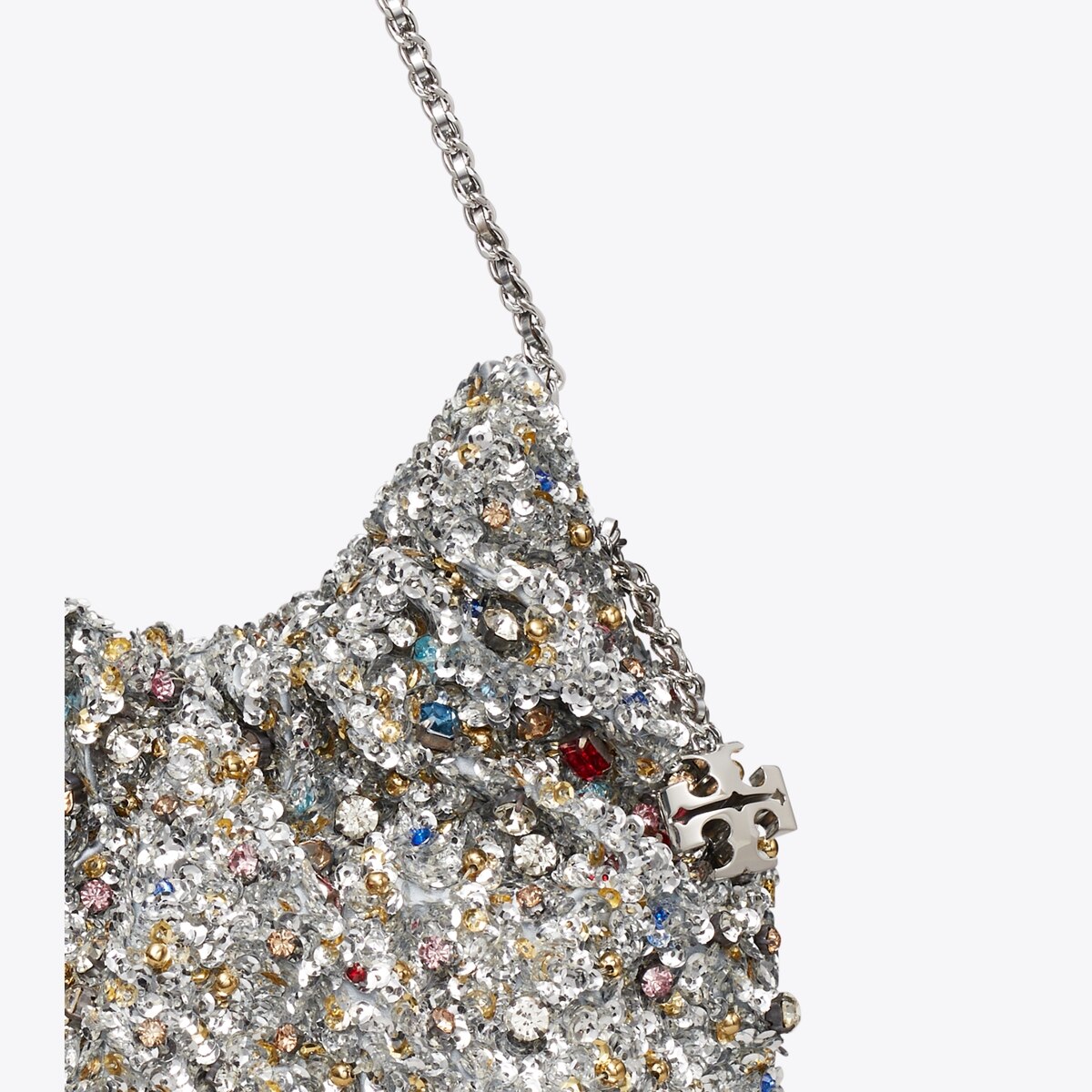 MINI FLEMING EMBELLISHED HOBO BAG