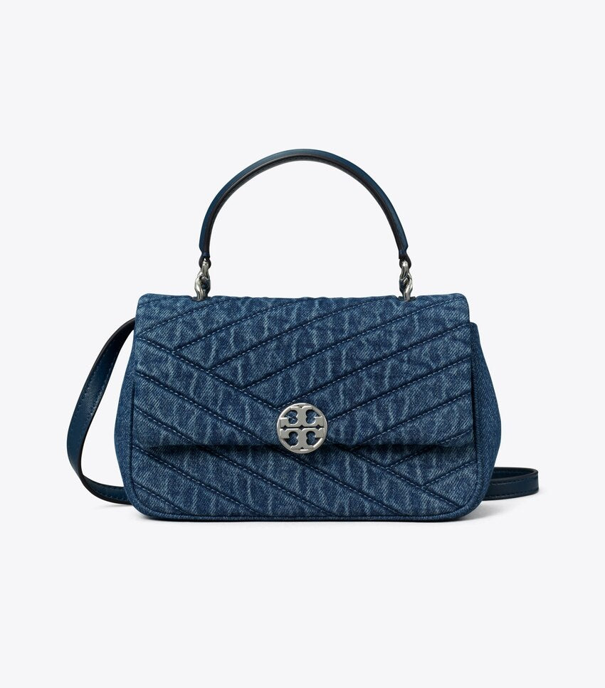 Willa Chevron Denim Top Handle