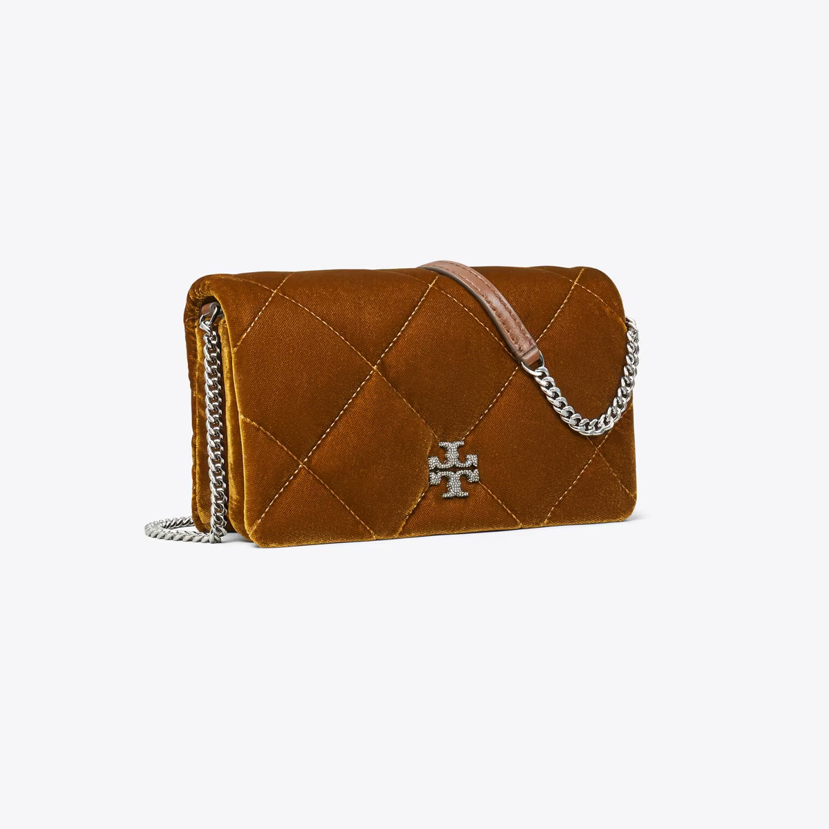 KIRA DIAMOND QUILT VELVET CROSSBODY