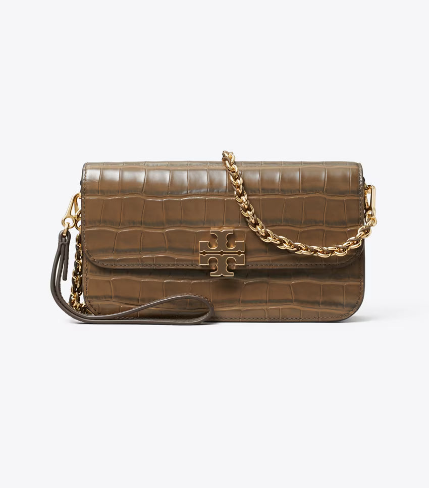 Britten Embossed Chain Wallet W. Wristlet