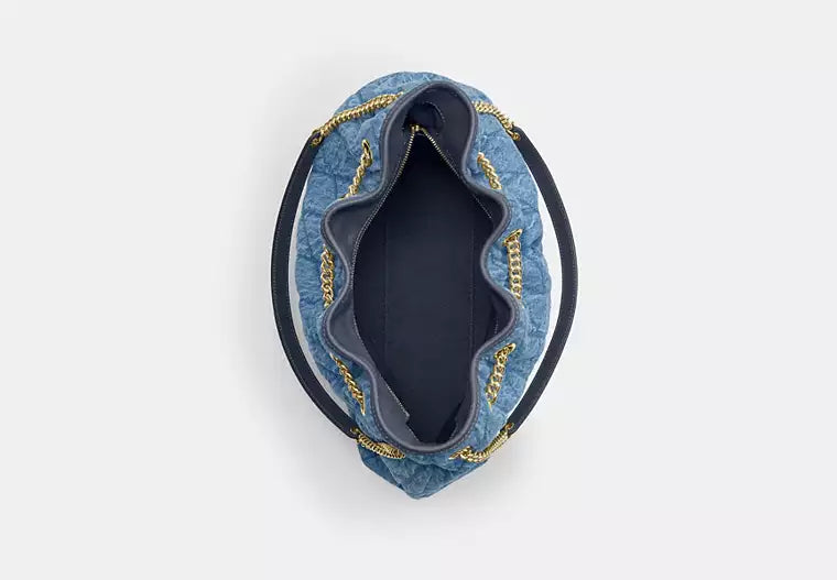 Evelyn Shoulder Bag In Regenerative Cotton With Quilting