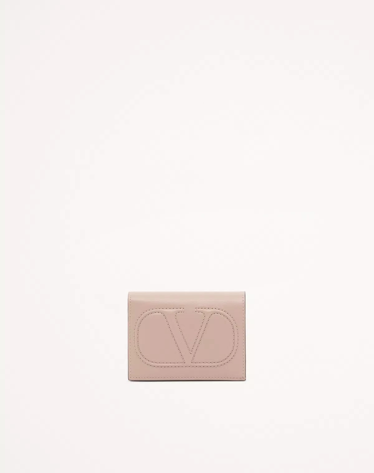 Small vlogo wallet in calfskin