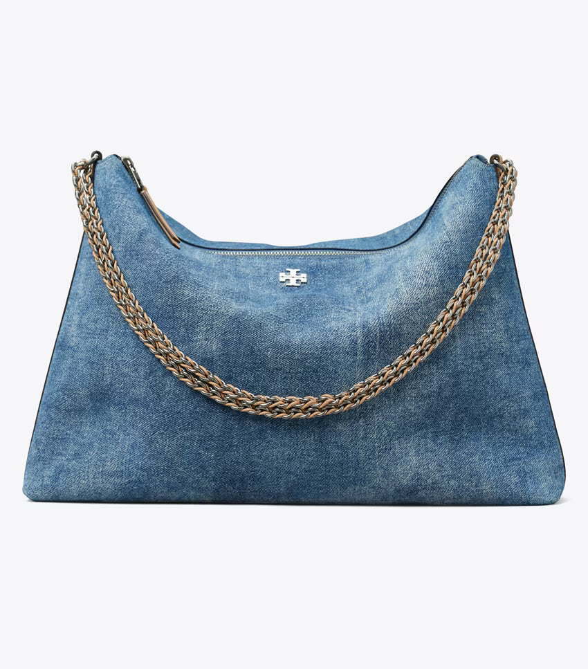 Britten Denim Suede Large Zip Shoulder