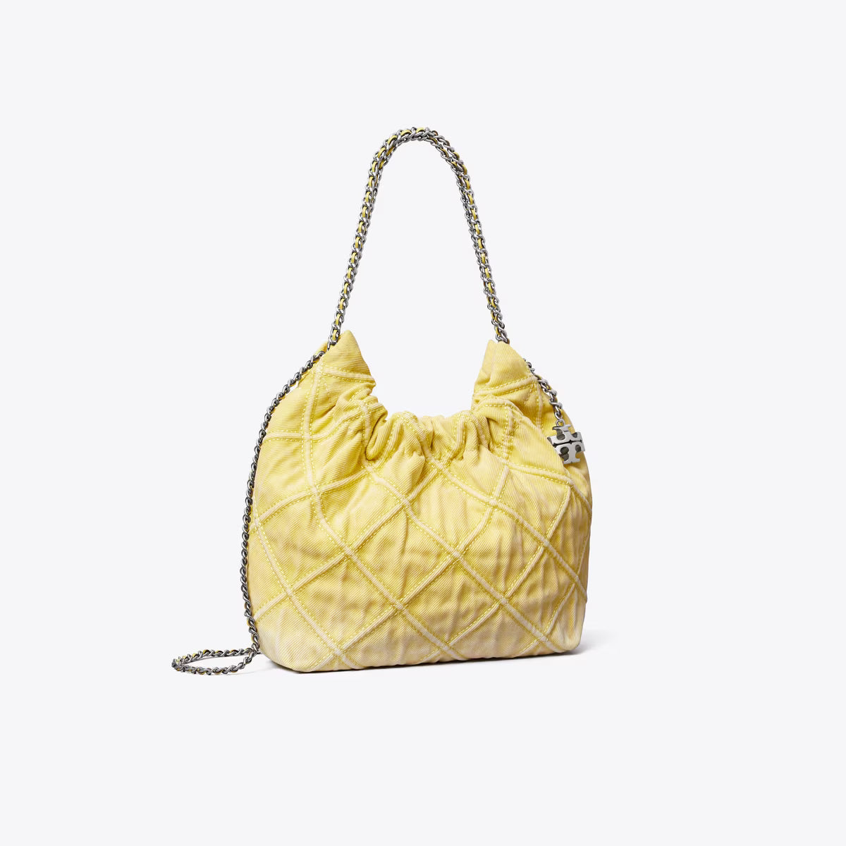 MINI FLEMING SOFT DENIM HOBO BAG