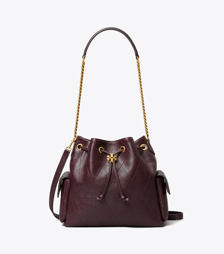 CHARLIE QUILTED DRAWSTRING SHOULDER BAG