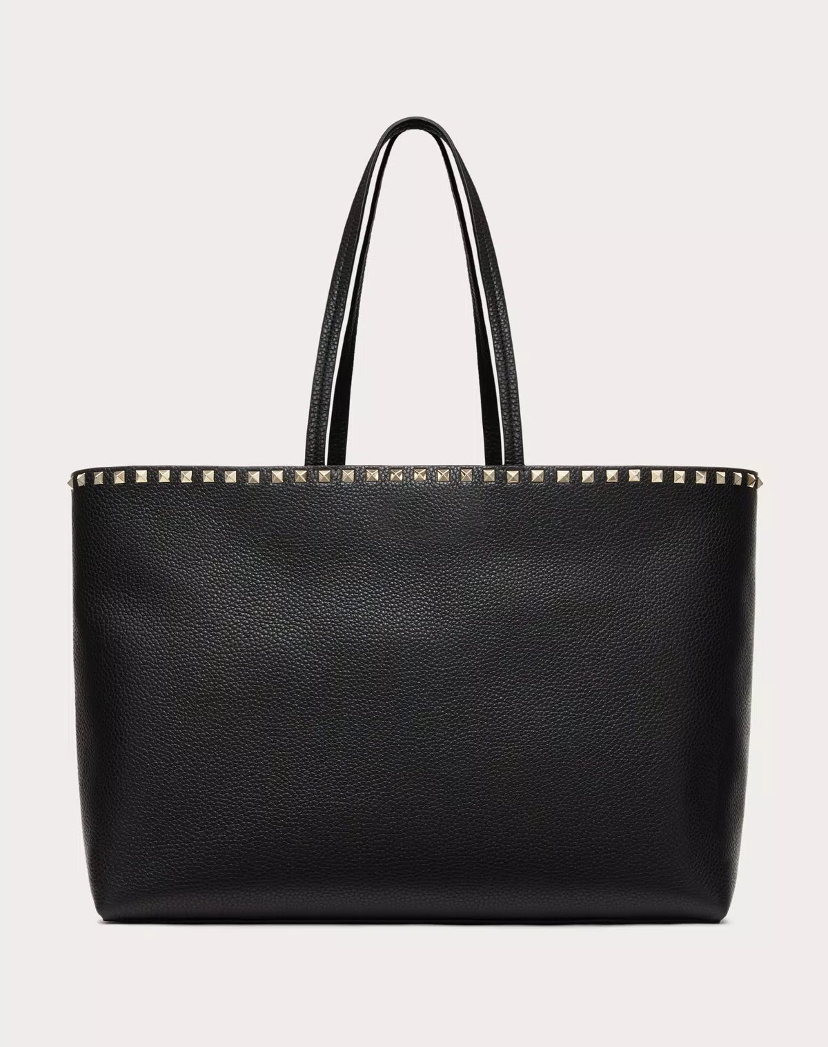 Rockstud grainy calfskin tote bag