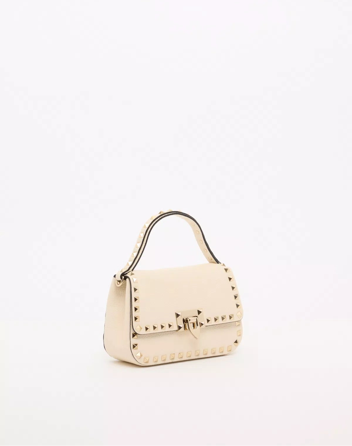 Rockstud small handbag in grainy calfskin