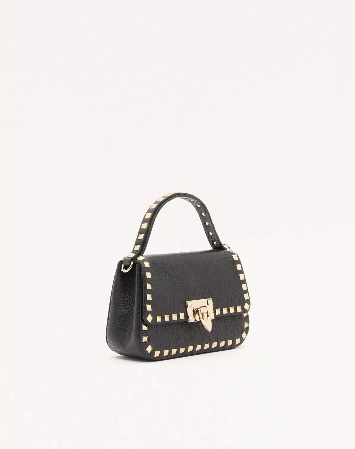 Rockstud small handbag in grainy calfskin