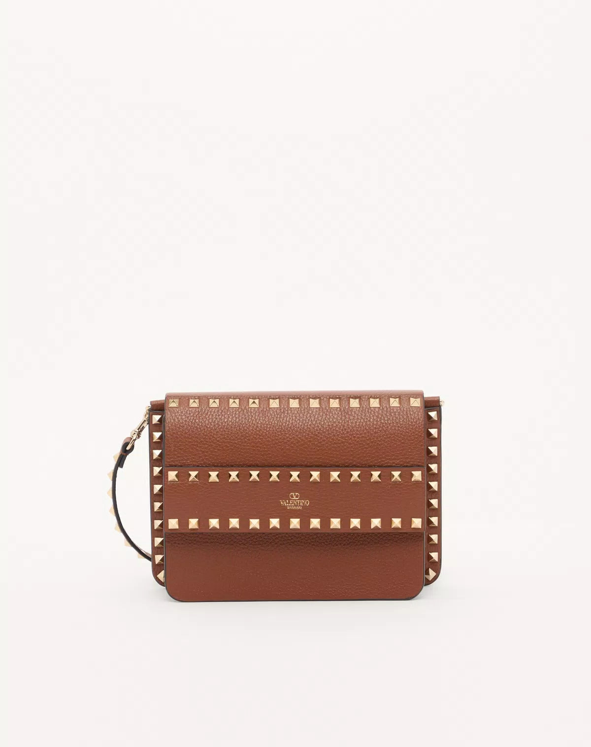 Rockstud small shoulder bag in grainy calfskin