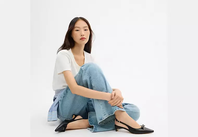 Bow Slingback Heel