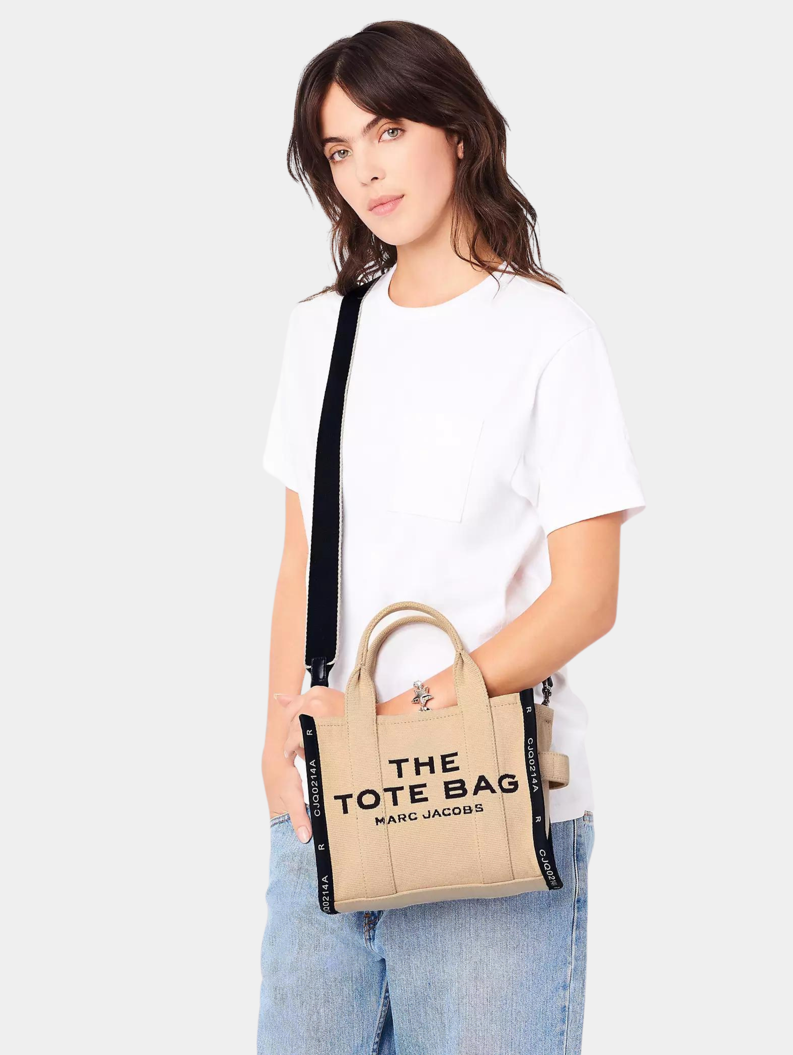 El bolso tote pequeño de jacquard