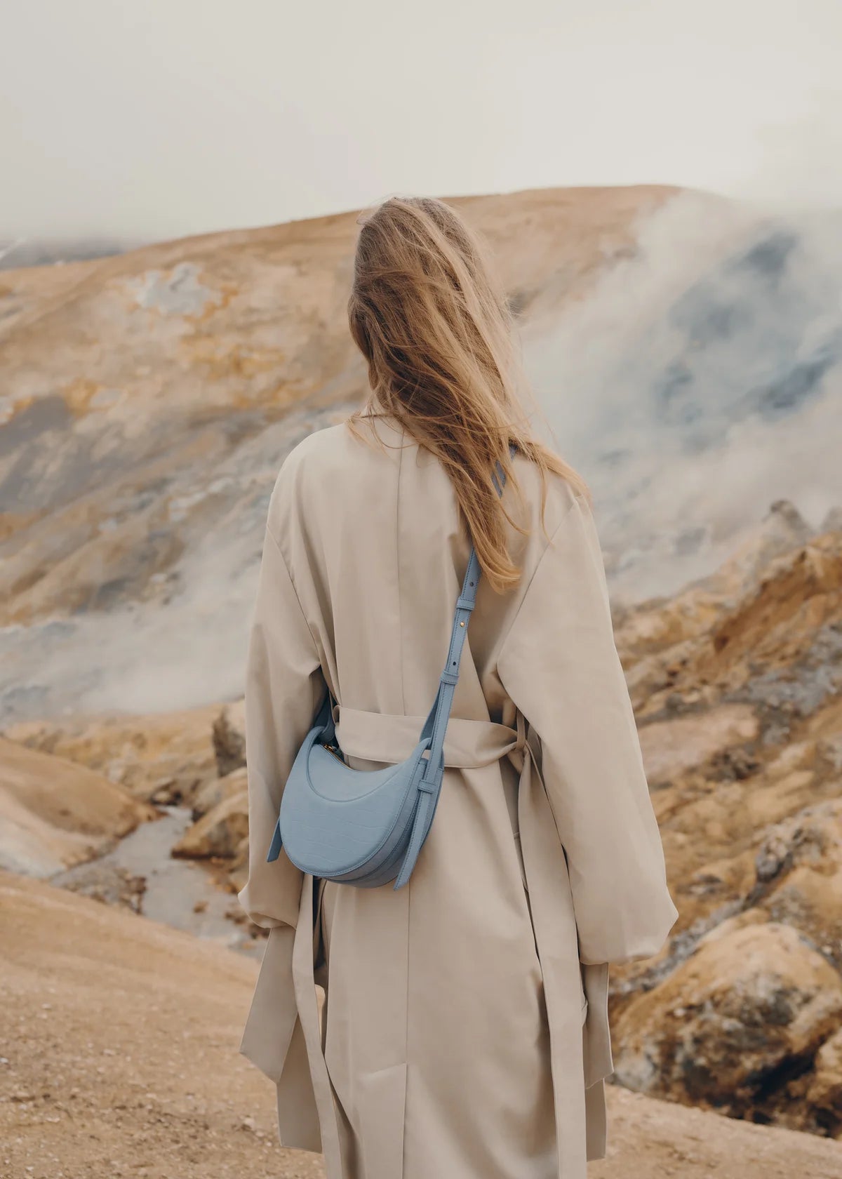 Numéro Dix Crocodile Nubuck Polar