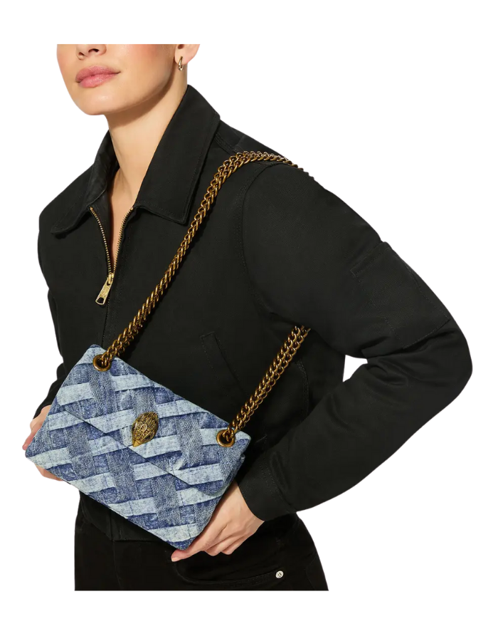 Mini denim kensington bag