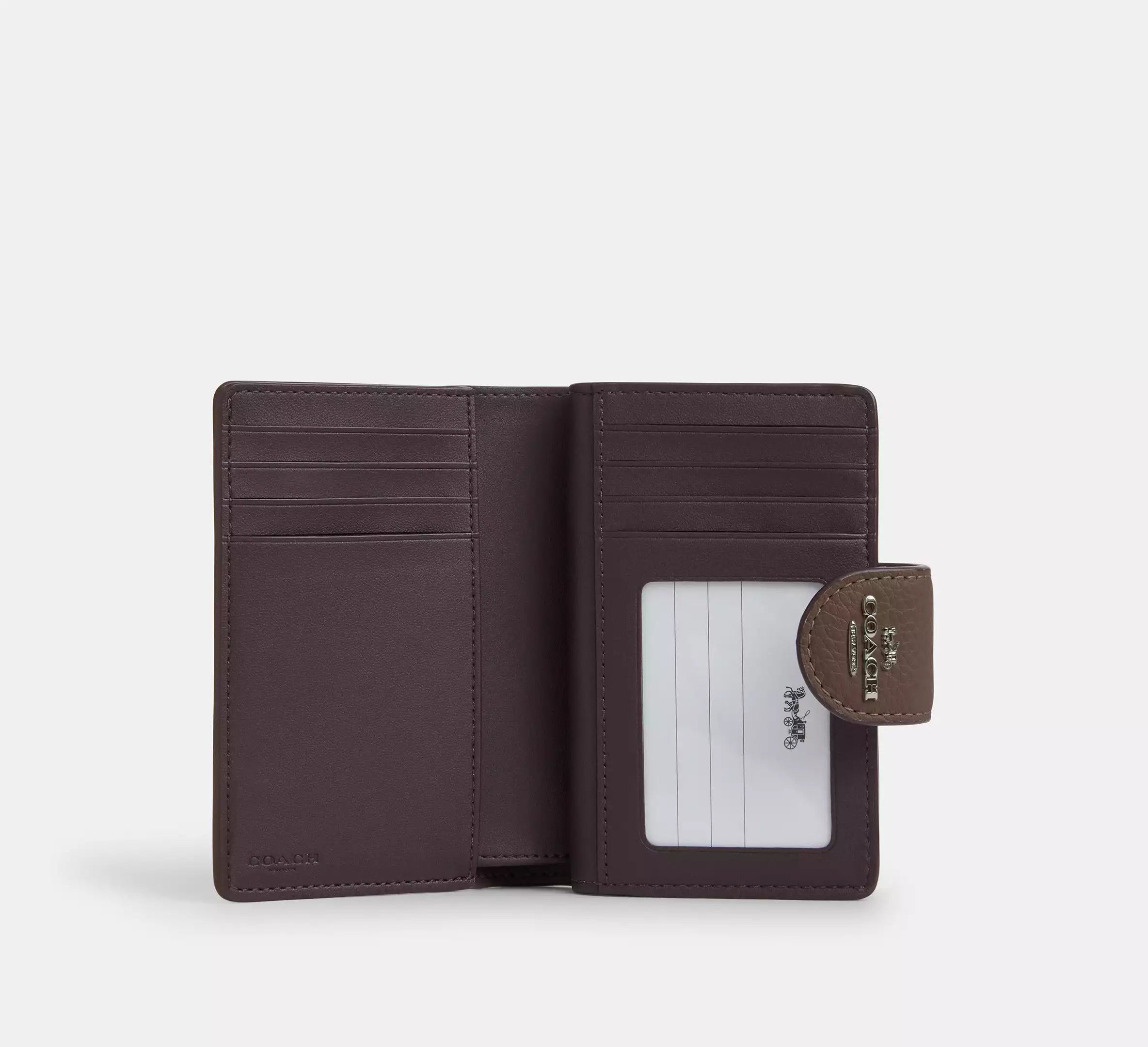 Medium Corner Zip Wallet Gunmetal/Dark Stone