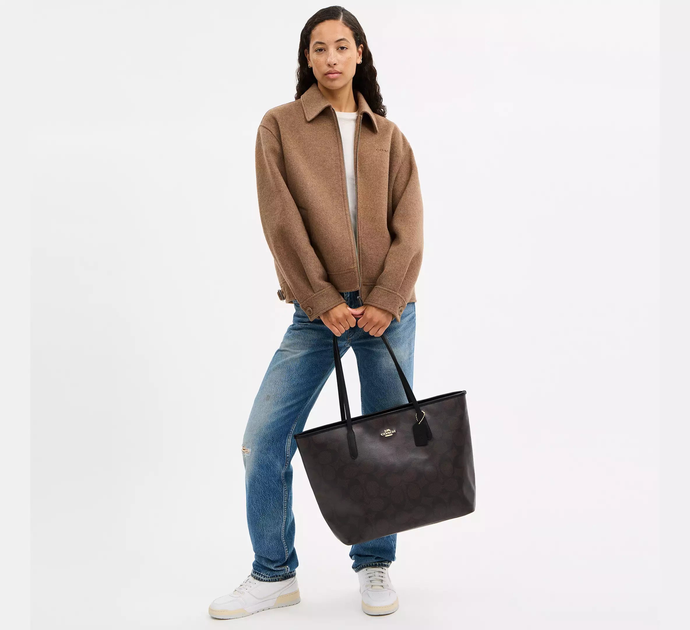 Large City Tote Bag In Maxi Signature Canvas