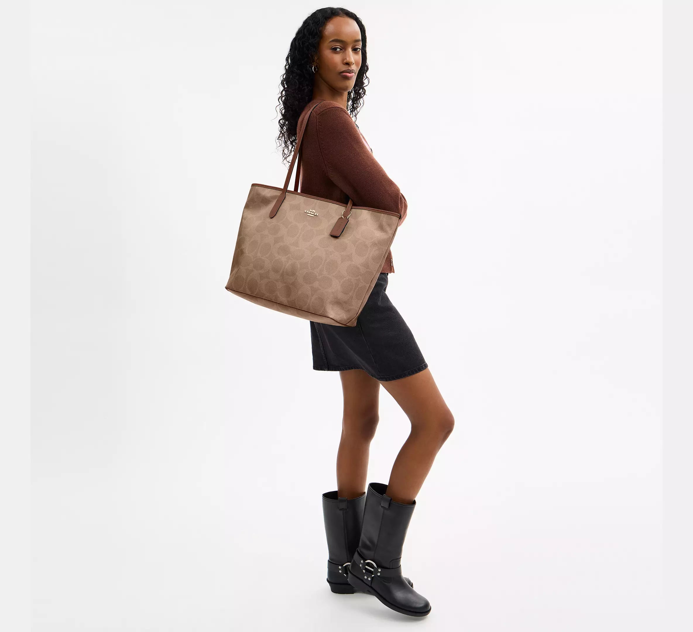 Large City Tote Bag In Maxi Signature Canvas