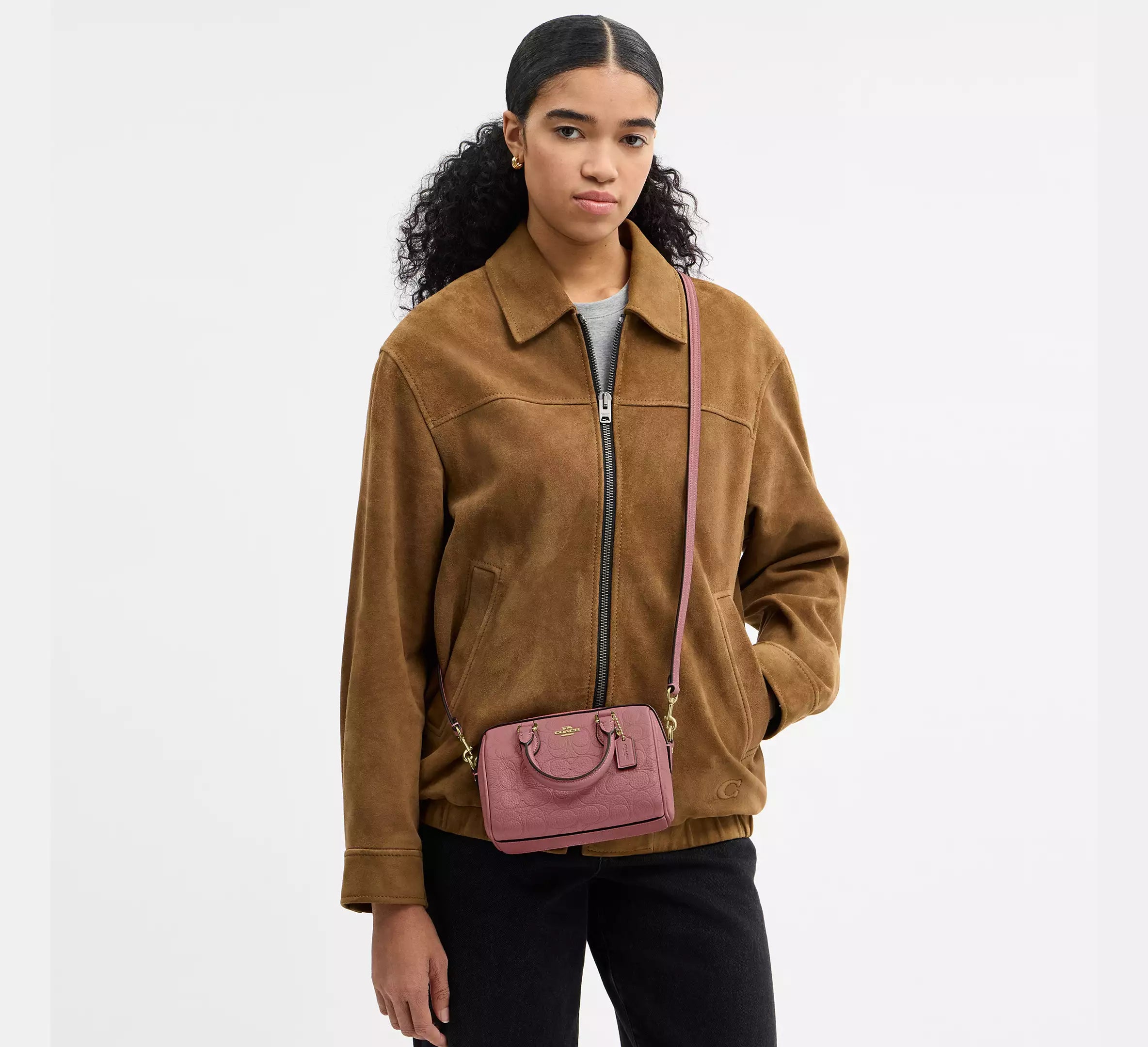 Mini Rowan Crossbody Bag In Signature Leather
