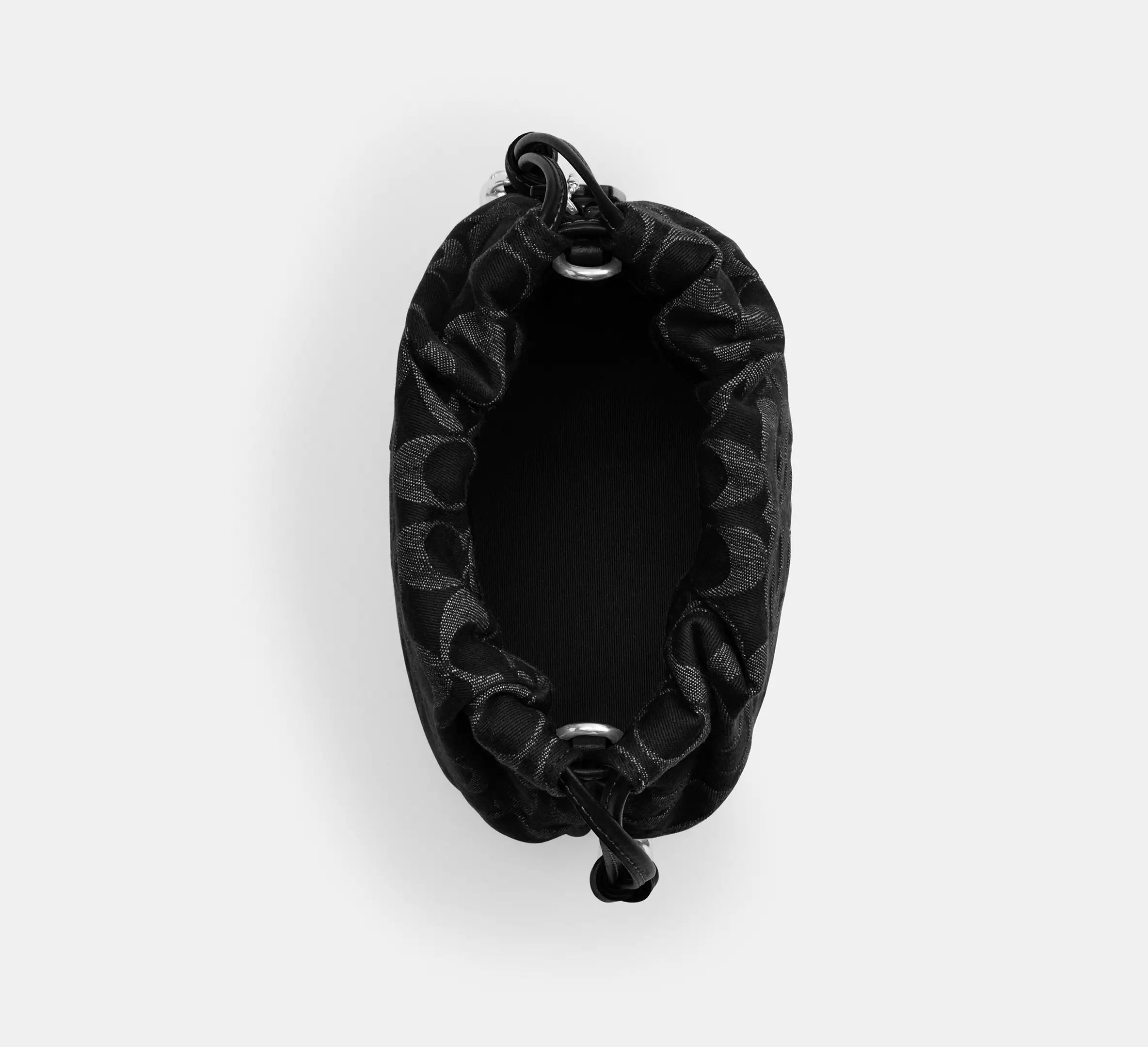 Faye Mini Drawstring Bag In Signature Denim