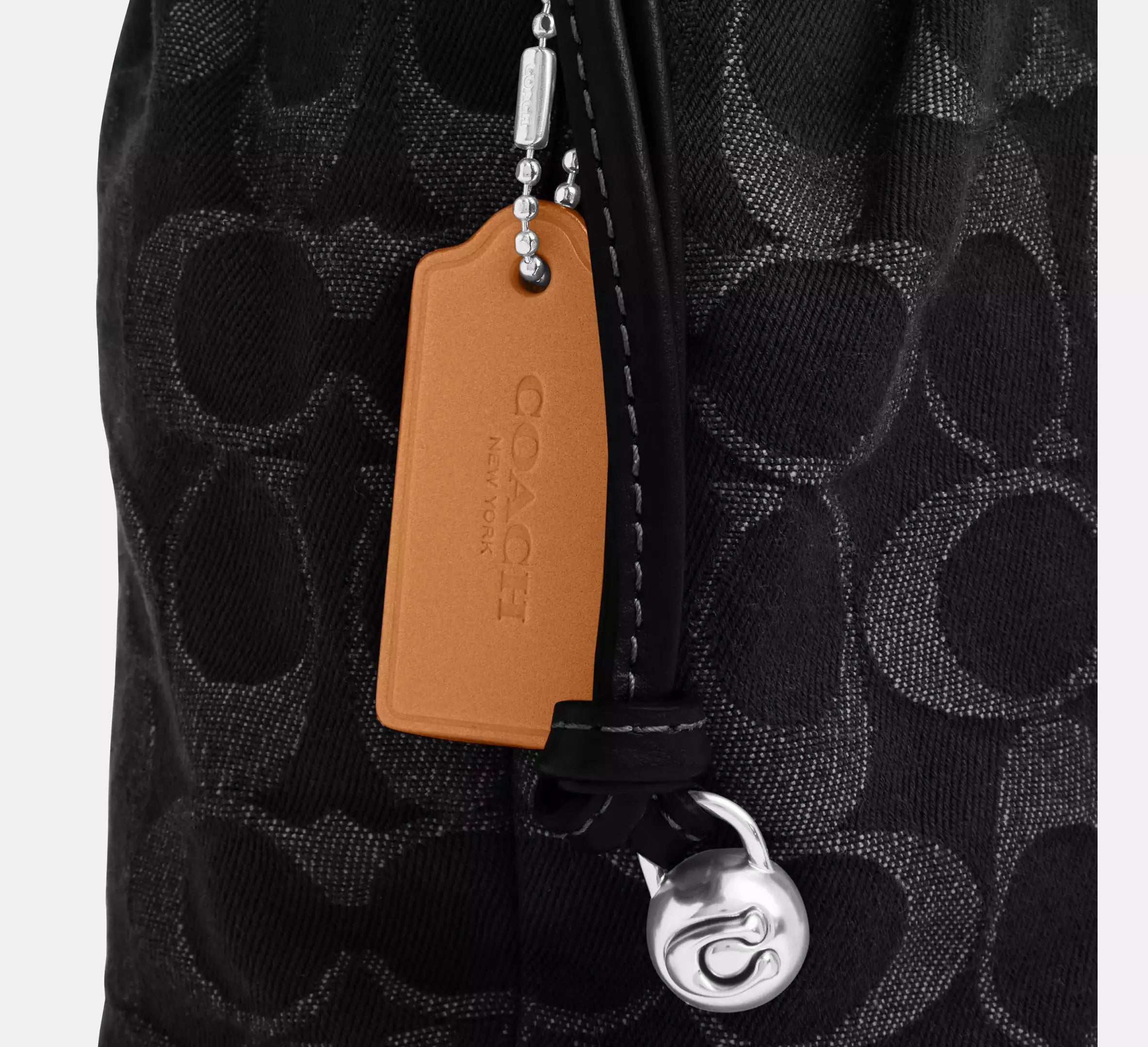 Faye Mini Drawstring Bag In Signature Denim