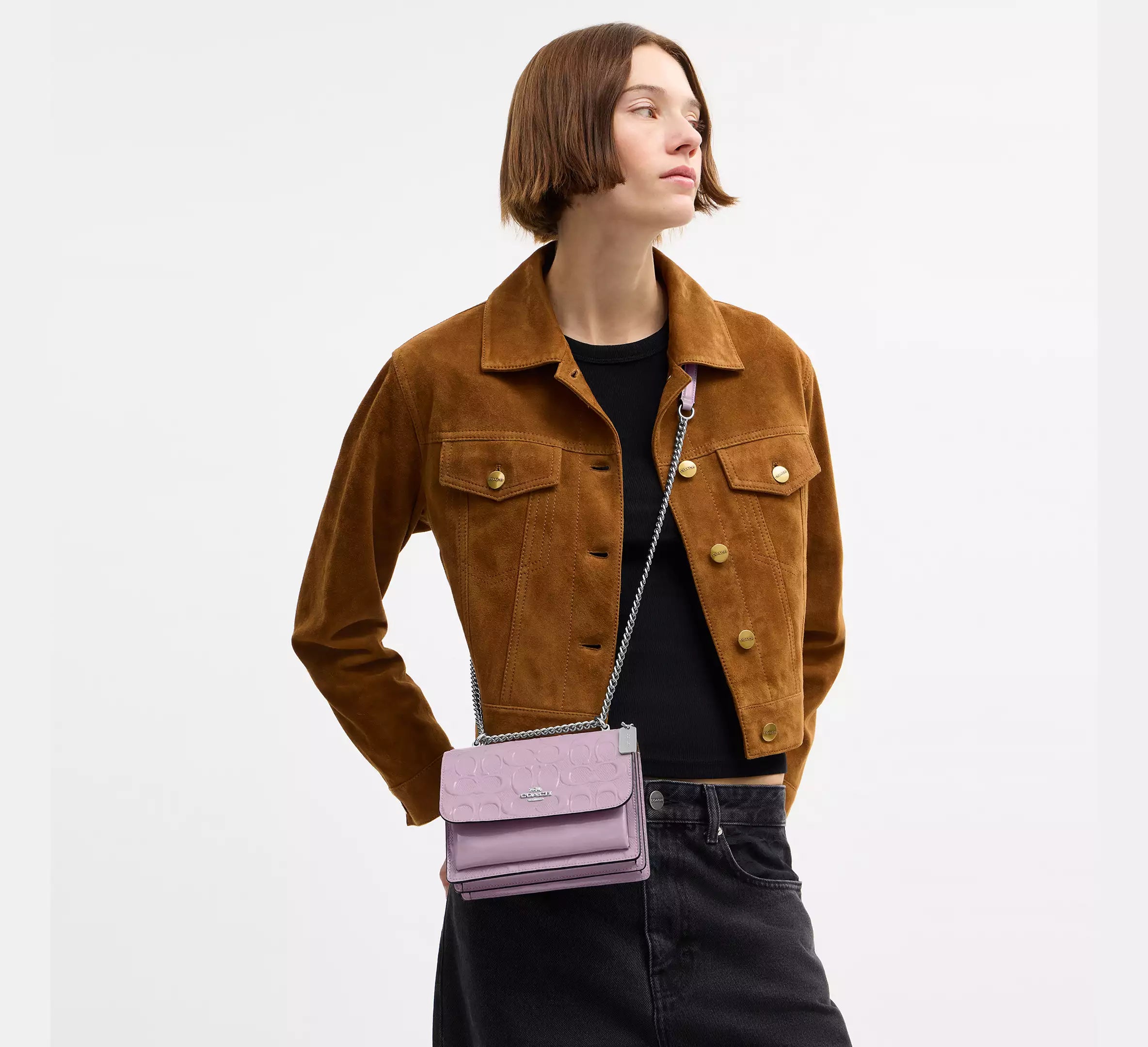 Mini Klare Crossbody Bag In Signature Leather