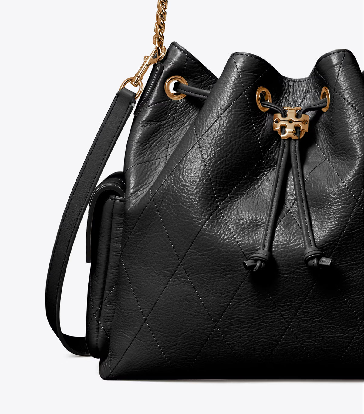 CHARLIE QUILTED DRAWSTRING SHOULDER BAG