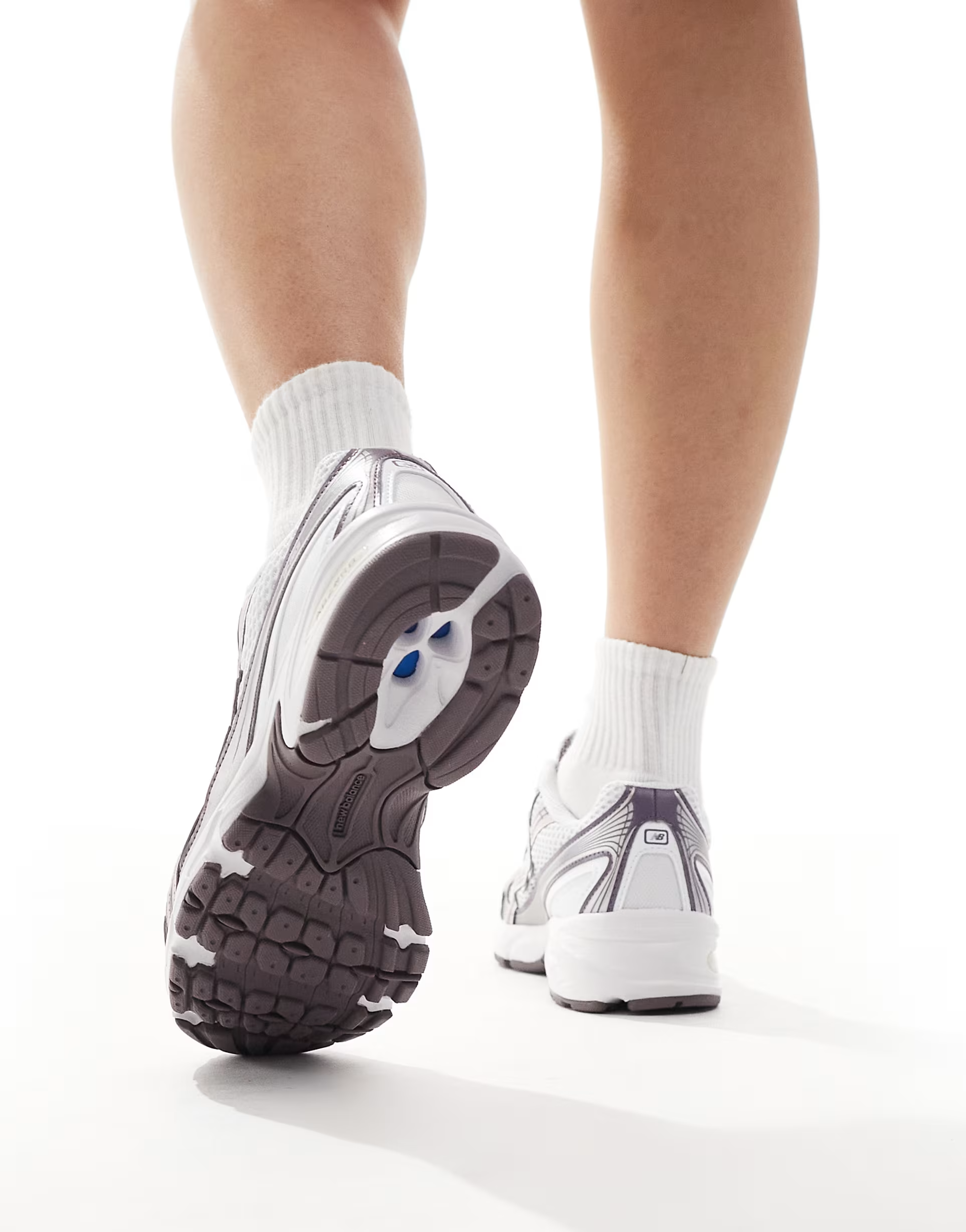 New Balance 740 sneakers in silver and pink