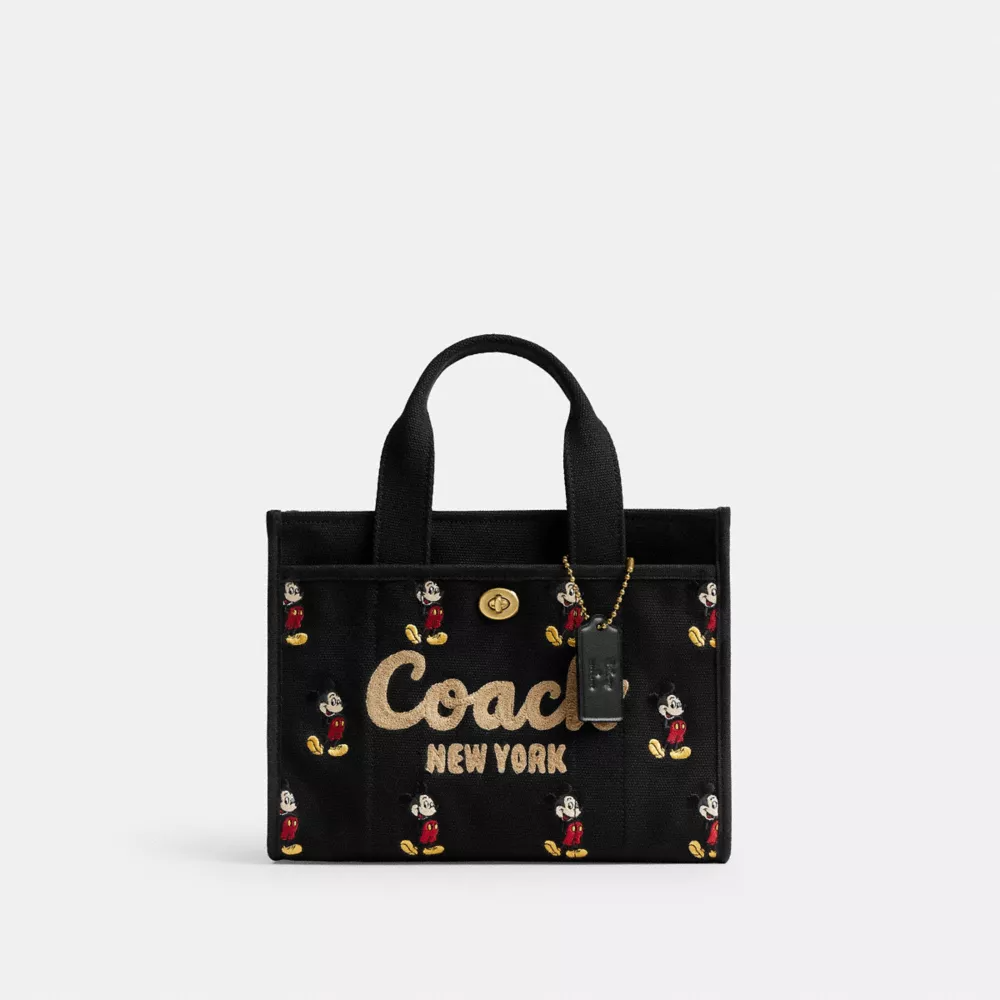 Disney X Coach Cargo Tote Bag 26 With Mickey Mouse In Regenerative Cotton
