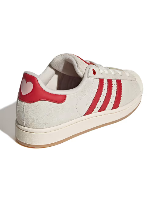 adidas Originals Superstar II sneakers in white and red