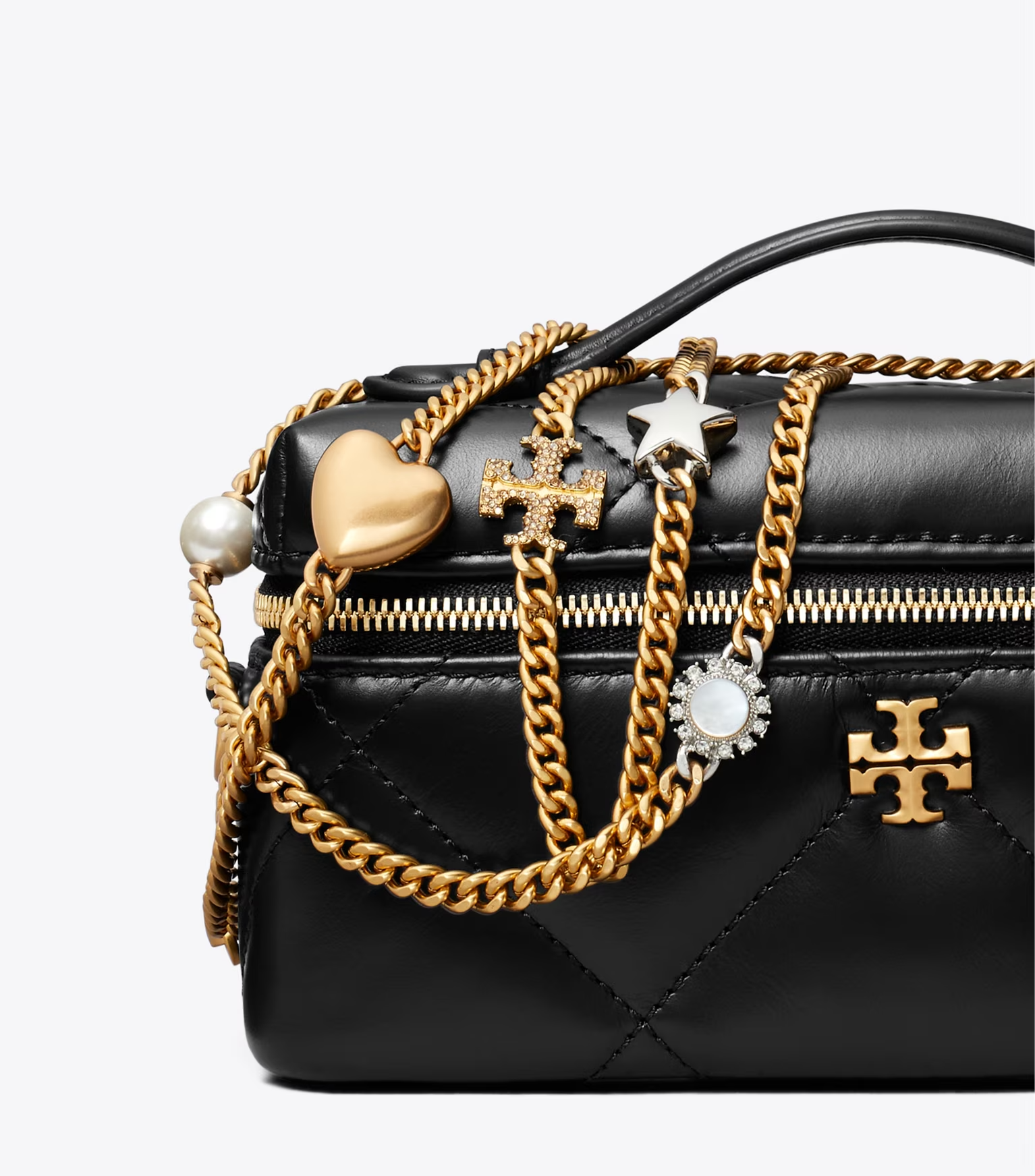 KIRA DIAMOND QUILT CHARM EAST-WEST VANITY CASE