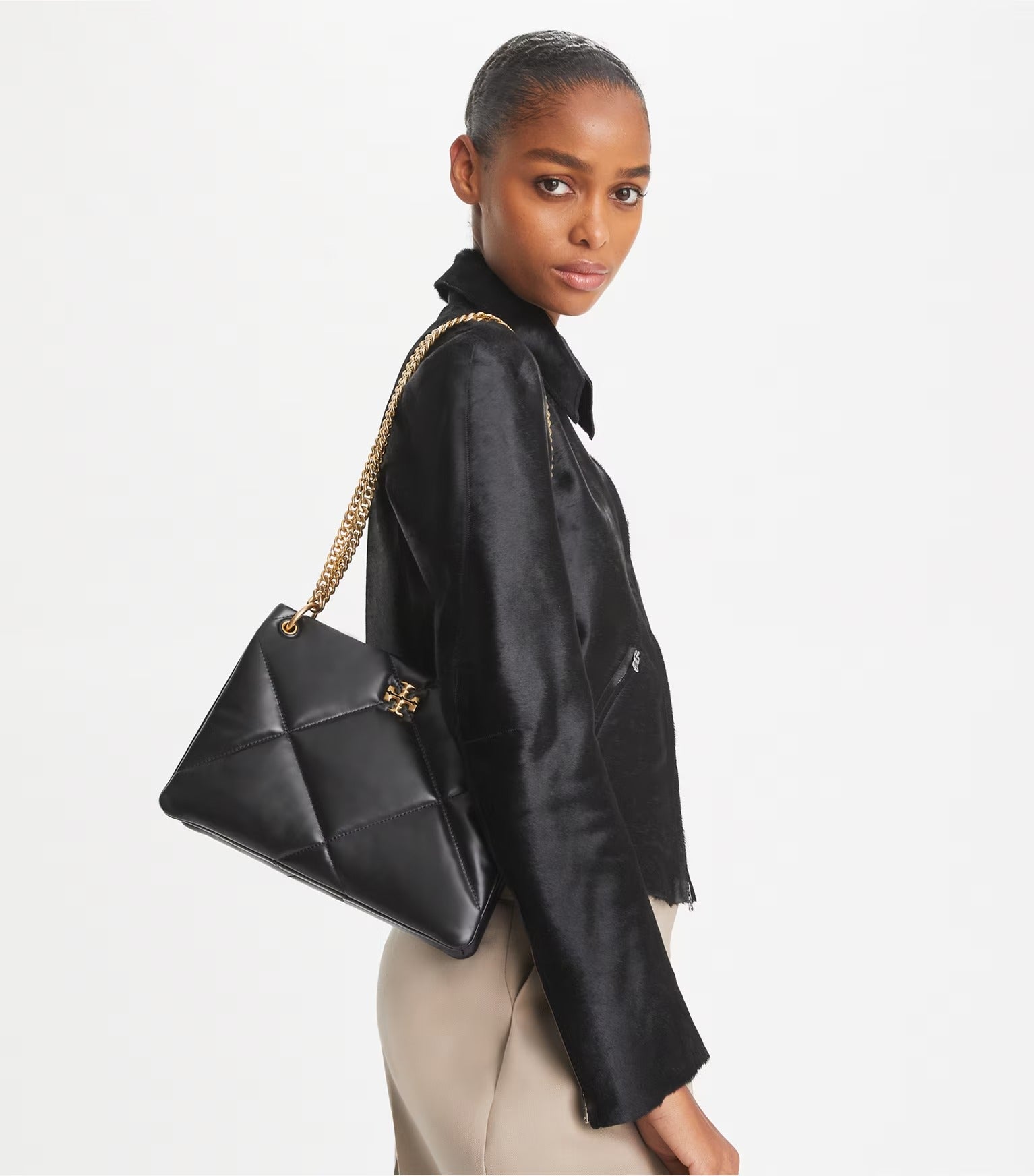 SMALL KIRA DIAMOND QUILT SHOULDER BAG
