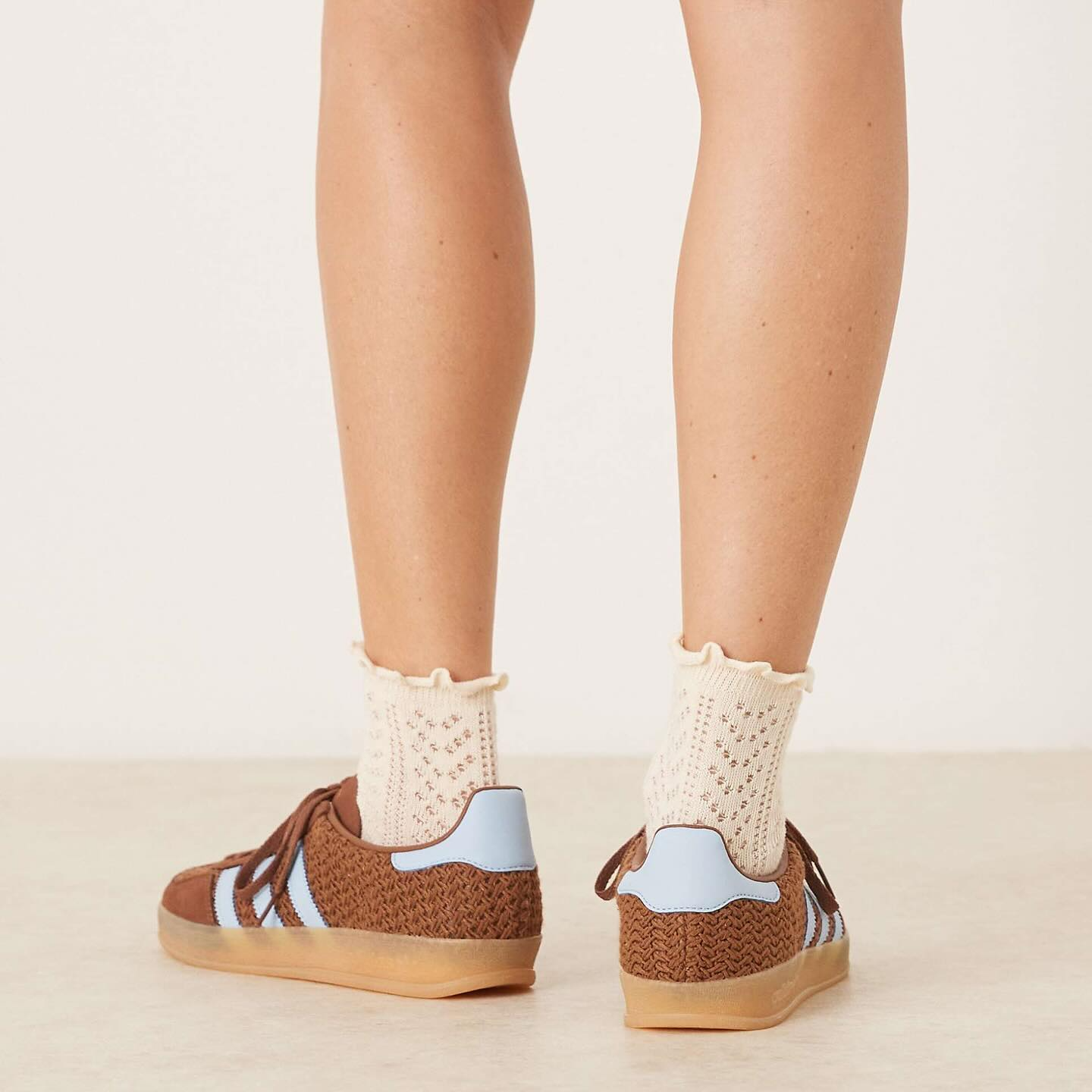 adidas Originals Gazelle Indoor sneakers in brown and blue