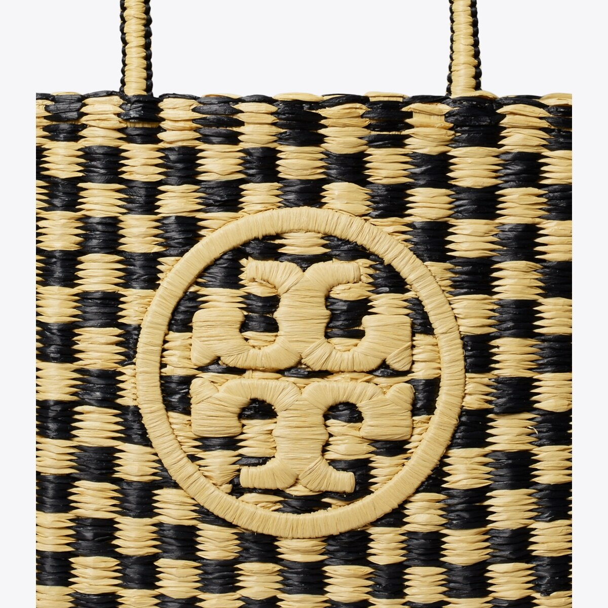 SMALL ELLA HAND-CROCHETED CHECKERED TOTE