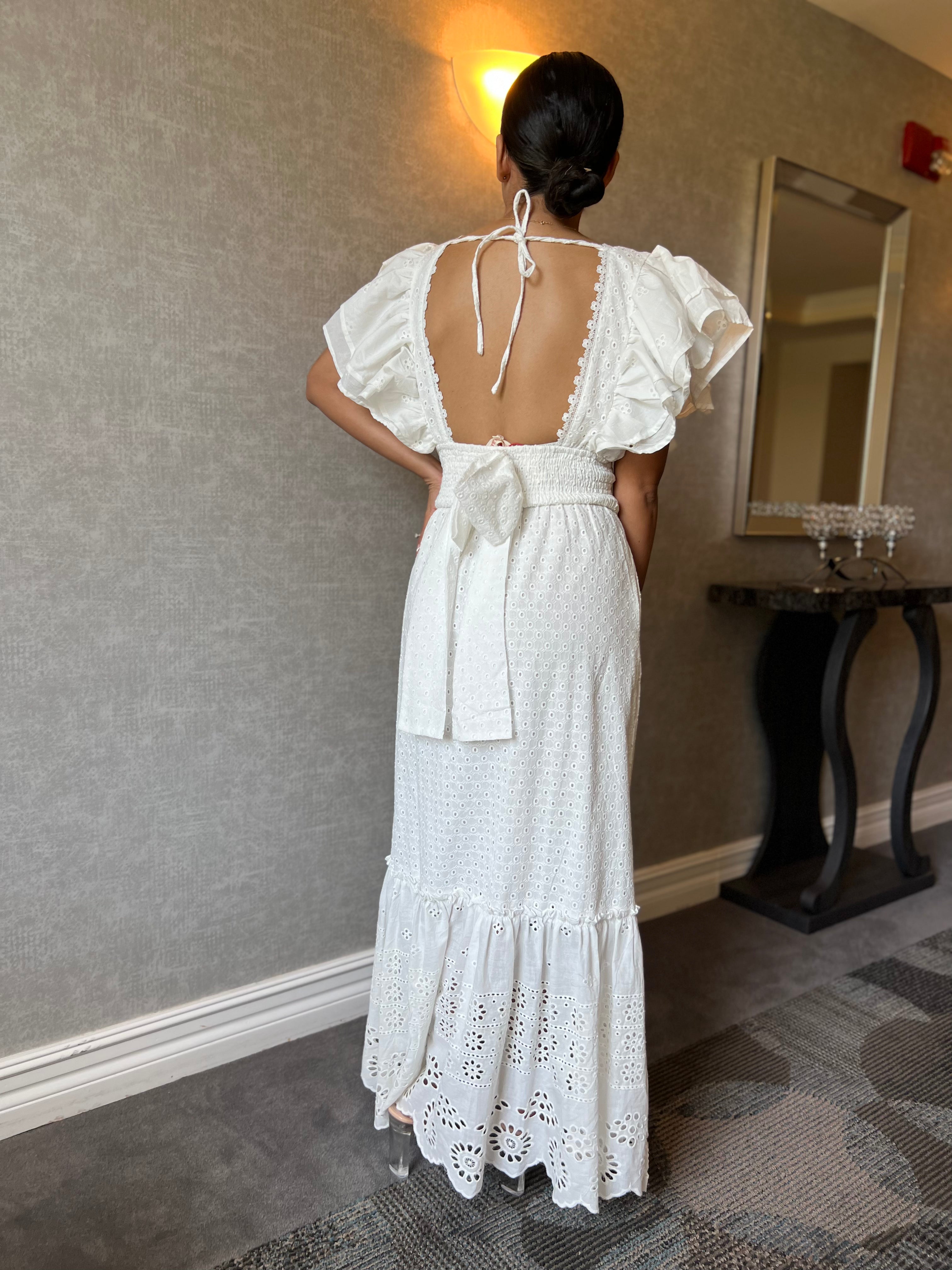 vestido largo blanco