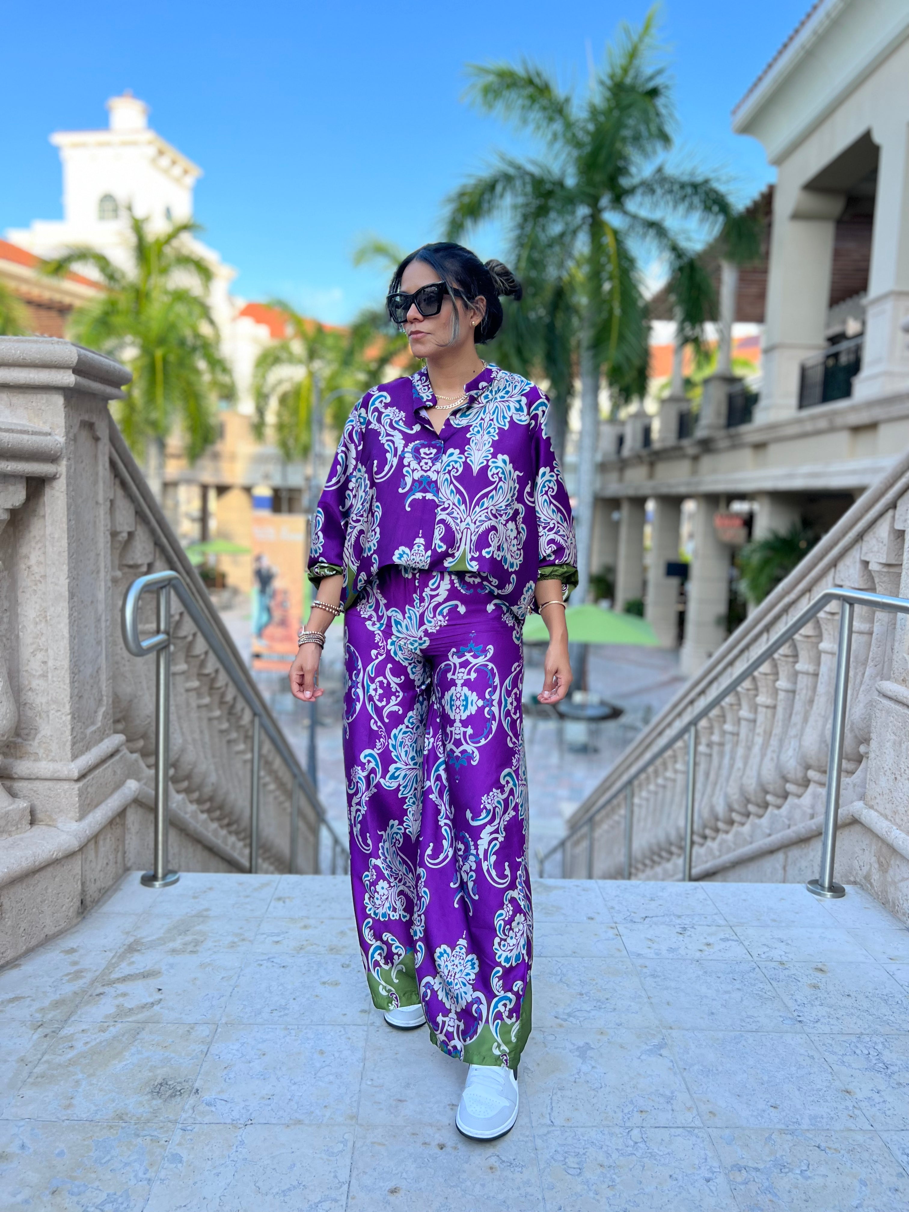 Conjunto bohemio de manga larga