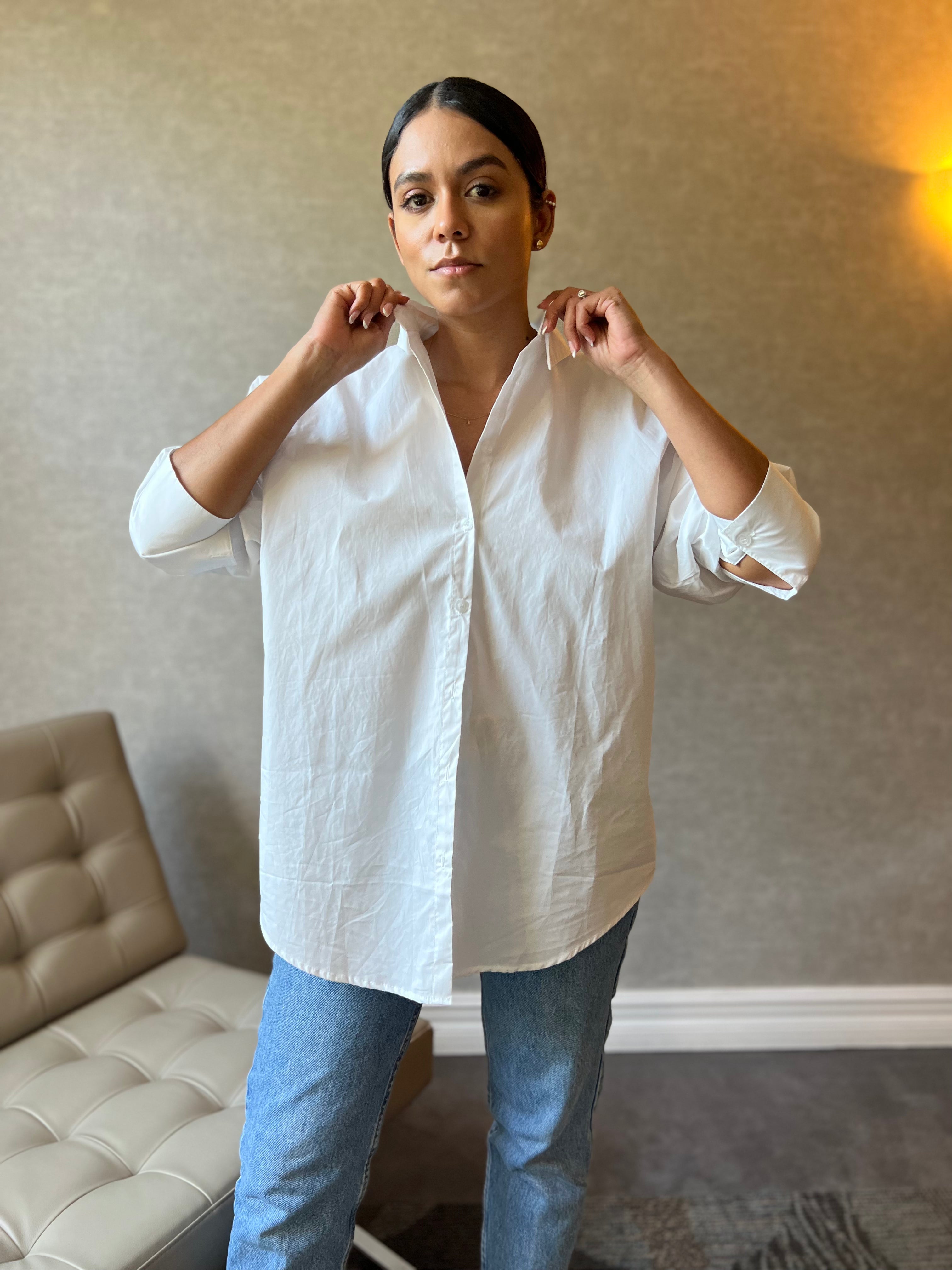 Camisa manga larga blanca