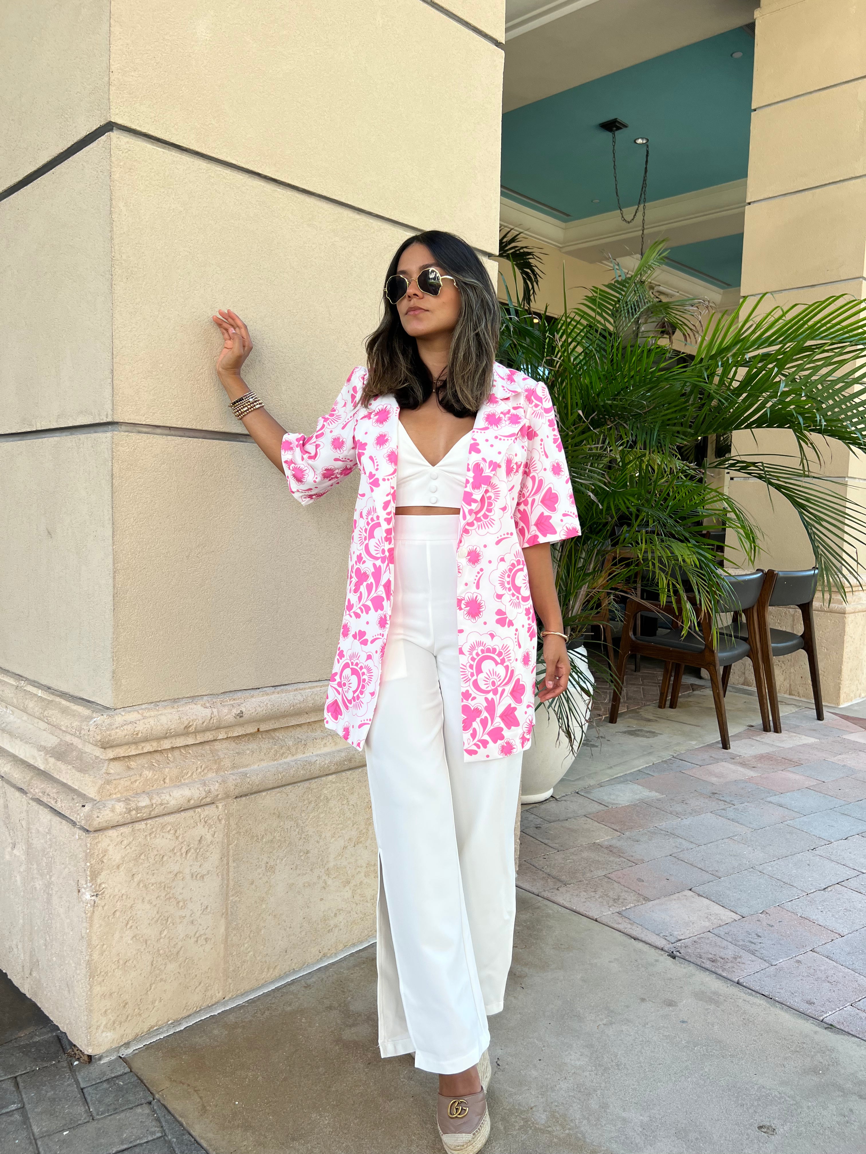 Conjunto Top, blusa y pantalón
