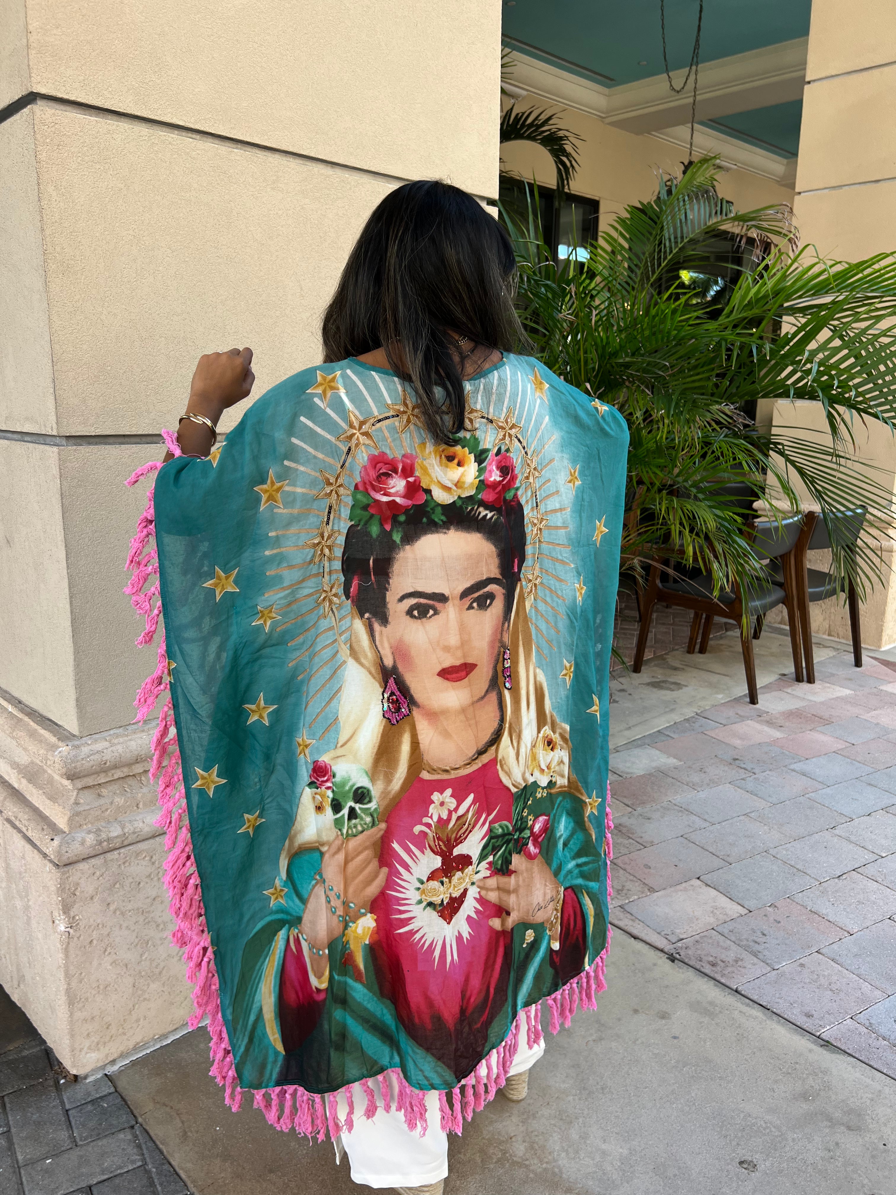 Frida green/pink tunic