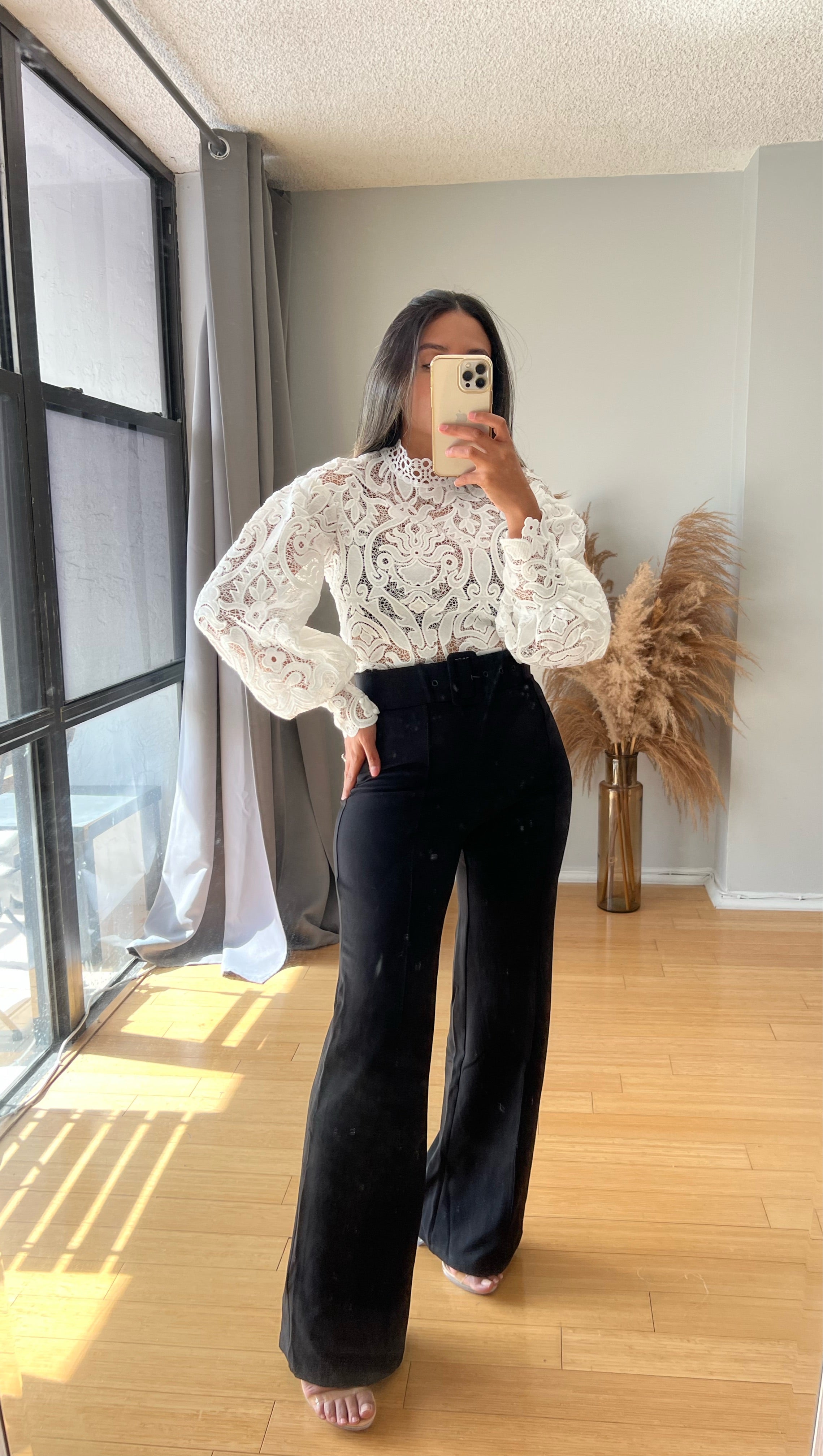 Top encaje blanco