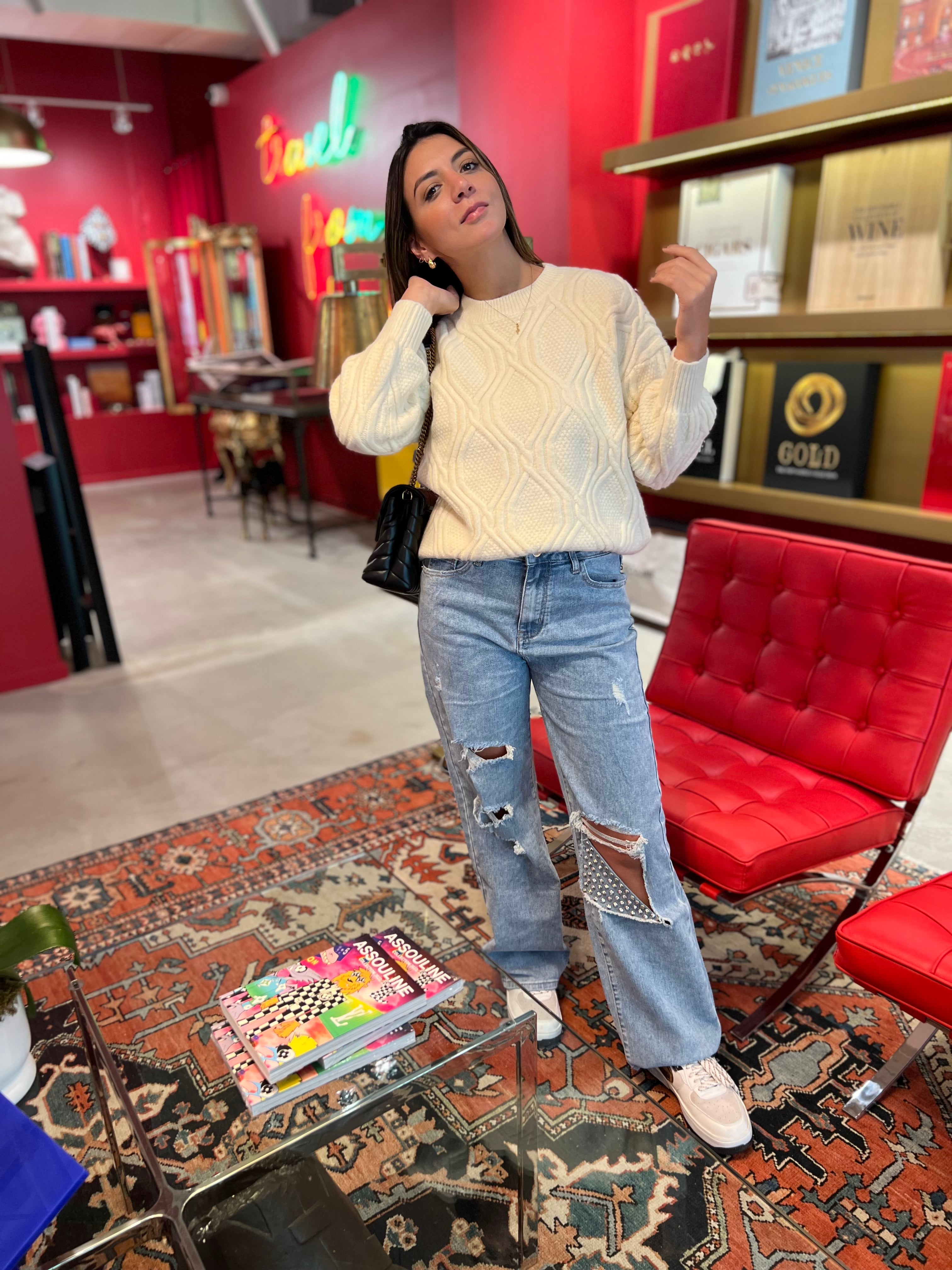 Jeans con tachuelas